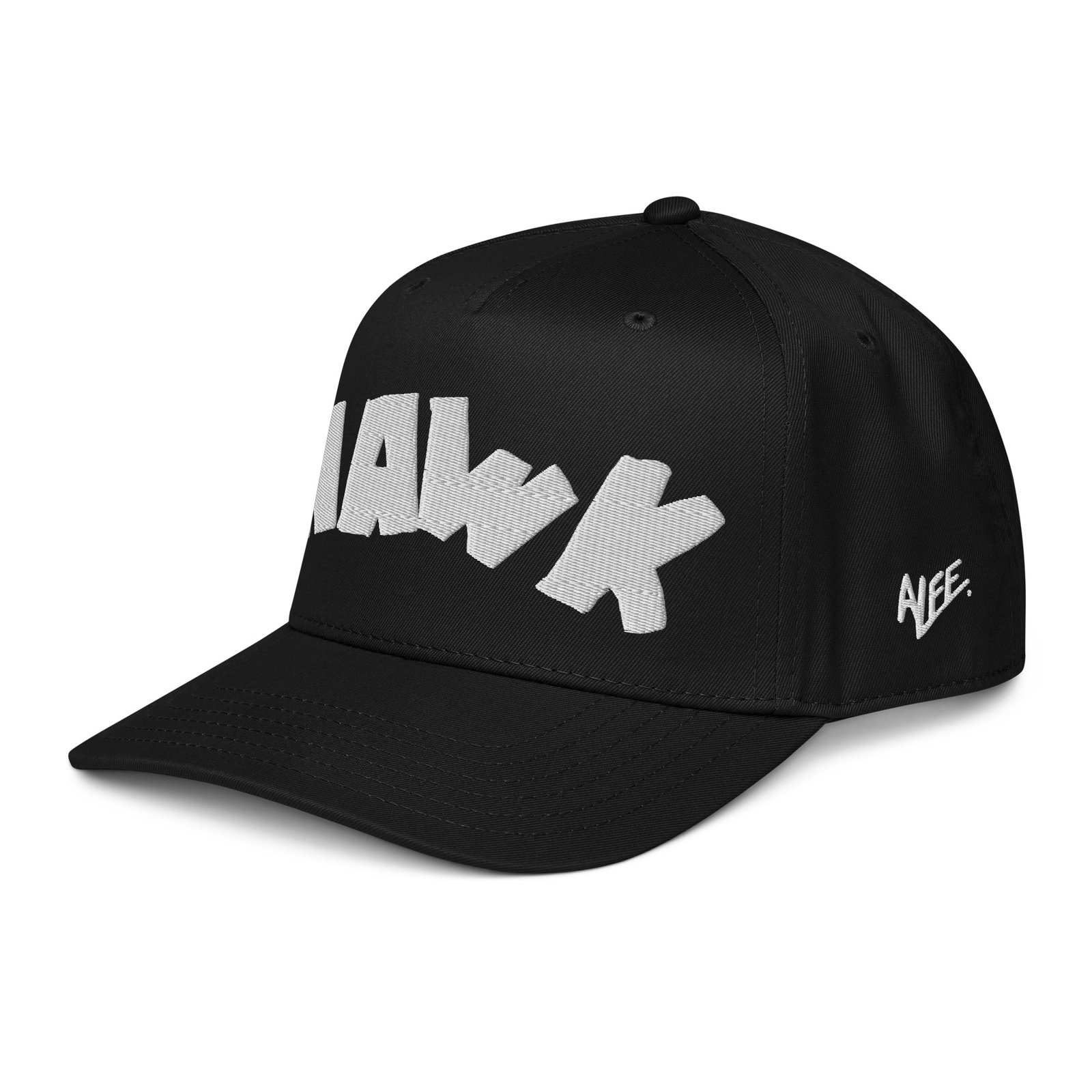 NAWK BOLD 5 Panel Black Cap - Image 3