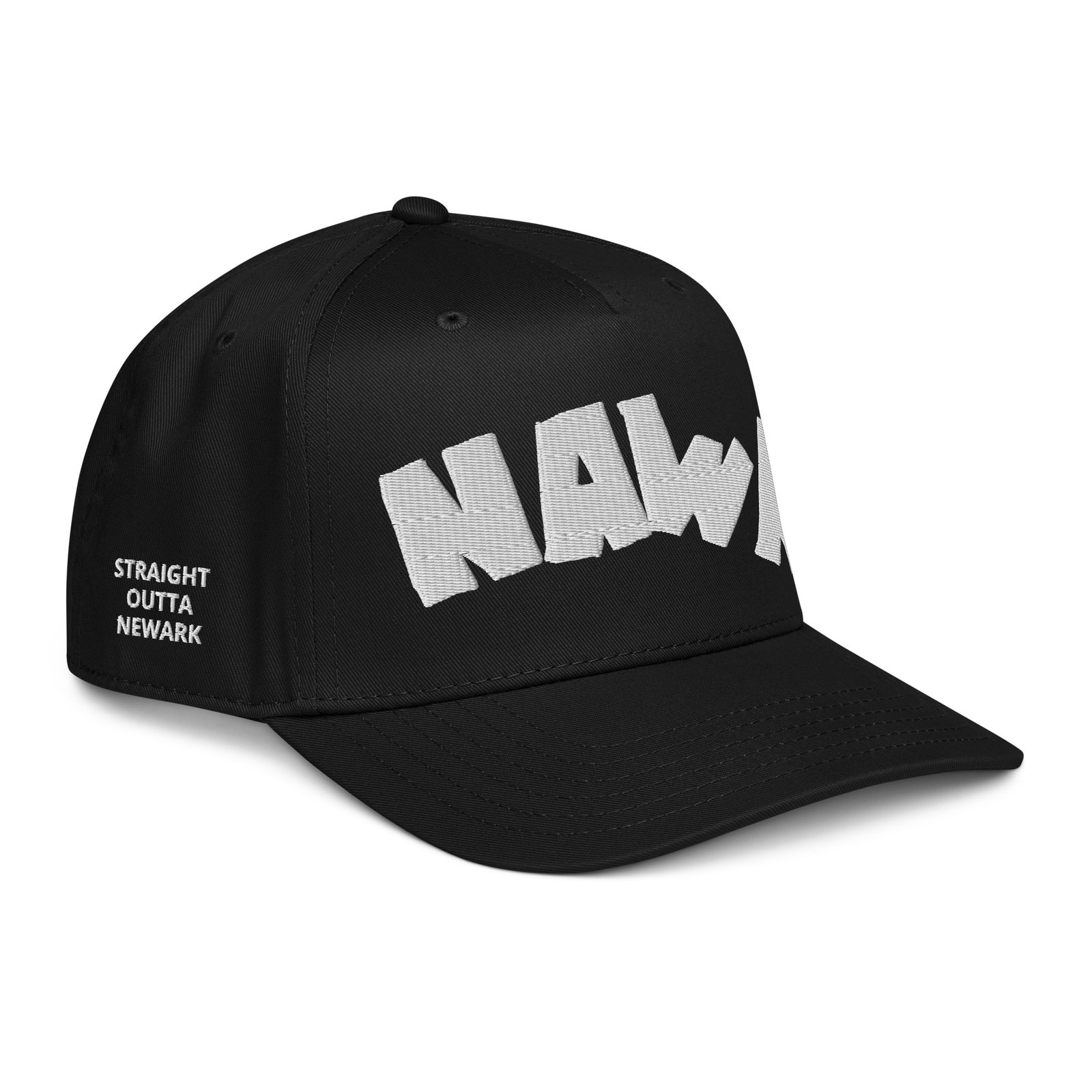 NAWK BOLD 5 Panel Black Cap - Image 4